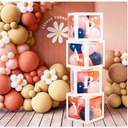 Regal Decorations Baby Boxes with Letters for Baby Shower, Baby Shower Decorations with 4 Balloon Boxes for Gender Reveal Baby Shower Decorations With Golden, Green And White Ballons