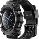 SUPCASE for Samsung Galaxy Watch 4 Classic Band with Case 46mm (Unicorn Beetle Pro), [Military-Grade Protection] Heavy Duty Cover with Adjustable Strap Band for Galaxy Watch 4 Classic, Black