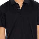 Forever 21 Men's Supima Cotton Slim Polo Shirt (Black, S)