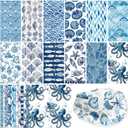 Glenmal 120 Pack Coastal Beach Blue Style Decoupage Paper Napkins, 12 Styles Decorative Cocktail Napkins for DIY Crafting Guest Tea Party Scrapbook Holiday Birthday Wedding Baby Shower, 13 Inch