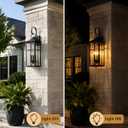 MIDLMJCOI Outdoor Wall Sconce Porch Lights Fixture Exterior | Black, 24.6” Large Outside Wall Lantern, Clear Glass, Water Proof House,Garage, Patio Lighting,1 Pack