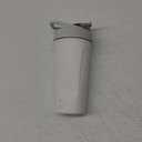 BlenderBottle Strada Shaker Cup Insulated Stainless Steel Water Bottle with Wire Whisk, 24-Ounce, White