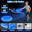 HYES 2 Pack Light up Flying Discs for Kids, Rechargeable Disc with 45 LEDs, 14 Lighting Modes(10")&Built-in Battery Disc(7.8"), Glow in The Dark Ring for Beach/Camping/Outdoor Sport