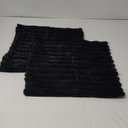 18x18 Throw Pillow Covers Set of 2, Decorative Faux Fur Covers for Bed, Couch Soft Fluffy Pillow Cover with Velvet Back for Living Room, Neutral Home Dcor Accent for Sofa - Black