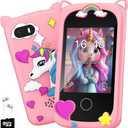 Kids Smart Phone Toy for Girls - Girl Toys Age 6-7 Years Old Real Cell Phones for Kid 3 4 5 6 7 8 9 10 11 12 - Kids Birthday Gift 3-5 4-6 5-7 6-8 7-12 8-10 8-12 Autism Montessori Toys