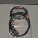 Highwings 8K 10K HDMI 2.1 Cable 6.6FT/2M 2-Pack, Certified Ultra High Speed HDMI Cable Braided Cord-4K@120Hz 8K@60Hz, DTS:X, HDCP 2.2 & 2.3, HDR 10 Compatible with Roku TV/HDTV/Blu-ray (Red)