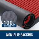 OLANLY Front Door Mat Indoor Outdoor Entrance, Waterproof Heavy Duty Doormat, Fade Resistant, Low Profile, Easy Clean Patio Porch Welcome Floor Mats for Entry, 59x23, Red
