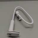 SAIJI Gooseneck Cell Phone Holder, Clamp Universal Lazy Mount Clip Hands Free Flexible Long Arm Bracket Grip for 4-7 Phones Mobile Stand Baby Monitor for Desk, Bed, Office, Kitchen (White) (33.5 in)