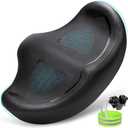 Noseless Oversized Bike Seat for Men Women Comfort, Extra Wide Padded Bicycle Seat Cushion, Large Comfortable Bike Saddle for Peloton, Stationary Exercise Bike, Beach Cruiser, City Bike, Ebike (Black)