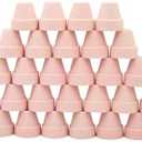Yuvori Mini Pastel Terracotta Pots for Micro Gardens – 30 Pack, 1.7” Tiny Breathable Clay Planters, Macaron Colors, for Moss, Fairy Gardens, Dollhouses, and Succulents (Pink, 1.7 Inch)