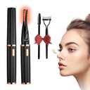 MGKO Heated Eyelash Curlers, 2 in 1 Clip-Type Eyelash Curler, Natural Curling 24 Hours Long Lasting, 3 Temperature Modes with USB Rechargeable, Gift for Women Girls (M-xz2), Black (M-xz2)