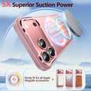 Mist-Armor Designed for iPhone 17 Pro Max Case, [Fit for Mag Safe] [Non-Slip Edge] Military Grade Protective Bumper Silicone Matte Phone Case Cover for iPhone 17 Promax 6.9" Men Women, Pink