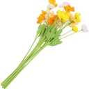 VALICLUD 13PCS Artificial Peony Bouquet Multi-Color Faux Flowers Stems Home Decor for Weddings Parties and Garden Arrangements