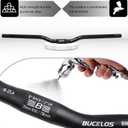 BUCKLOS Mountain Bike Handlebars 25.4mm - 20/100mm Rise MTB Aluminum Alloy Handlebar - 620/720mm Extra Long Bicycle Riser HandleBars for E-Bike Folding Bike Downhill Racing.