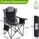 Aohanoi Camping Chairs for Heavy People,Folding Lawn Chairs for Outside Heavy Duty,Outdoor Oversized Chairs for Adult with Cup Holder and Large Cooler Bag,Beach Camp Chairs Supports up to 500lbs