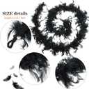 7 Pcs 1920s Women's Flapper Dress Sequin Dress Costume Headwear Earring Necklace Glove Stick Set and Long Feather Boa (XX-Large, Red)