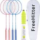 Badminton Set for Family & Beginners, Includes Rackets Shuttlecocks Carrying Bag, Outdoor Yard Garden Park Practice Sports Game for Kids Adults