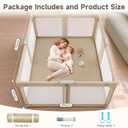Foldable Baby Playpen 71 x 59 Inch, Large Playpen for Babies and Toddlers