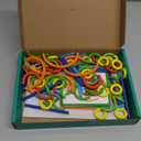 142pcs Wooden Pattern Blocks Montessori Smart Sticks Wooden Tangram Puzzle STEM Toy Activities Preschool Brain Teaser Montessori Toys Gift for 3 4 5 Years Old Kids Boys Girls