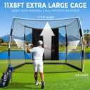 MangoStar Golf Net, 11x8ft Golf Simulators Hitting Net with High-Density Impact Screen and Target Cloth, Heavy Duty Practice Cage for Swing Driving, Home Backyard Garage Indoor Outdoor Use, X-Large