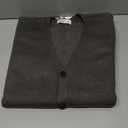 New Sweater V-Neck Solid Color Cardigan Sweater Men's Lazy Style Jacket Clip (Gray, XL)