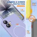 Miracase Magnetic for iPhone 17 Case, Compatible with MagSafe, Integrated Silicone Camera Control Cover, 3.0mm Thicken Shockproof Drop Protection Phone Case for 17,Light Purple
