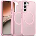 Oterkin Magnetic for Samsung Galaxy A17/A16 Case Matte, A17 / A16 Phone 5G Case Compatible with MagSafe Frosted Translucent Shockproof Anti-Scratch Slim Fit Case Military Grade Protection (Light Pink)