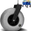 9" Balloon Front Wheel & Fork Replacement for Catart Beach Wagon All-Terrain PVC Material Tire, Smooth Rolling, Easy Installation