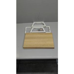 TEAMIX 24 inch Monitor Stand Riser, Wood & Steel Computer Monitor Stand with Storage, Laptop, PC, Printer Stand Riser for Desktop Office Desk Organizers