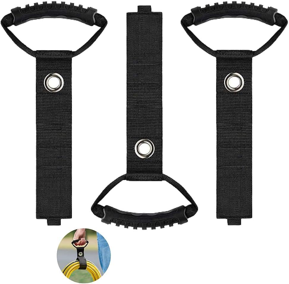 3 Pack Extension Cord Organizer,Black Garden Hose Storage Straps, Water Hose Storage Straps with Handle,for Cables, Cables,Ropes, Garden Water Hoses Carrying