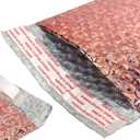 SINJEUN 50 Pieces 6 x 10 Inch Holographic Bubble Mailers, Rose Gold Metallic Padded Bubble Mailers, Glamour Self-Sealing Cushion Envelopes for Mailing, Shipping and Packing