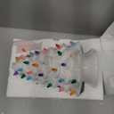 Brightown 13 Inch Ceramic Christmas Tree, Pre-lit Tabletop Christmas Tree with Multicolored LED Lights and Star, Battery Operated, White