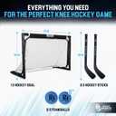 Premier Sports Knee Hockey Set Complete 2-Player Indoor Kit with (1) Mini Goal, (2) Mini Sticks, and (2) Foam Balls