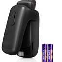 Mini Bag Sealer, Bag Sealer Heat Seal with Cutter, 2 in 1 Heat Sealer Portable Resealer Machine for Chip Bags, Plastic Snack Bags Food Storage (Batteries Included) (Black)