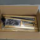 OurWarm Wedding Welcome Sign Stand, Adjustable Welcome to Our Wedding Sign Holder W/Design Bundle, Heavy Duty Easel Stand for Sign, Wedding Seating Chart Stand, Easel for Display (Gold)