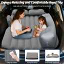 Onirii Inflatable Car Air Mattress Back Seat Bed with Air Pump,53" (L) x 32.6" (W) Portable Thickened Car Travel Camping Sleeping Air Mattress Blow Up Bed for Small Compact Car SUV