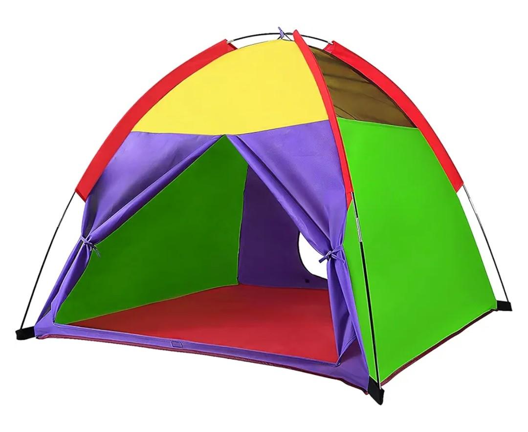 Play Tents for Kids Pop Up Toddler Tent Indoor/Outdoor for Children Boys Girls Pets Portable Playhouse Camping Playground 58"x58"x47" Rainbow