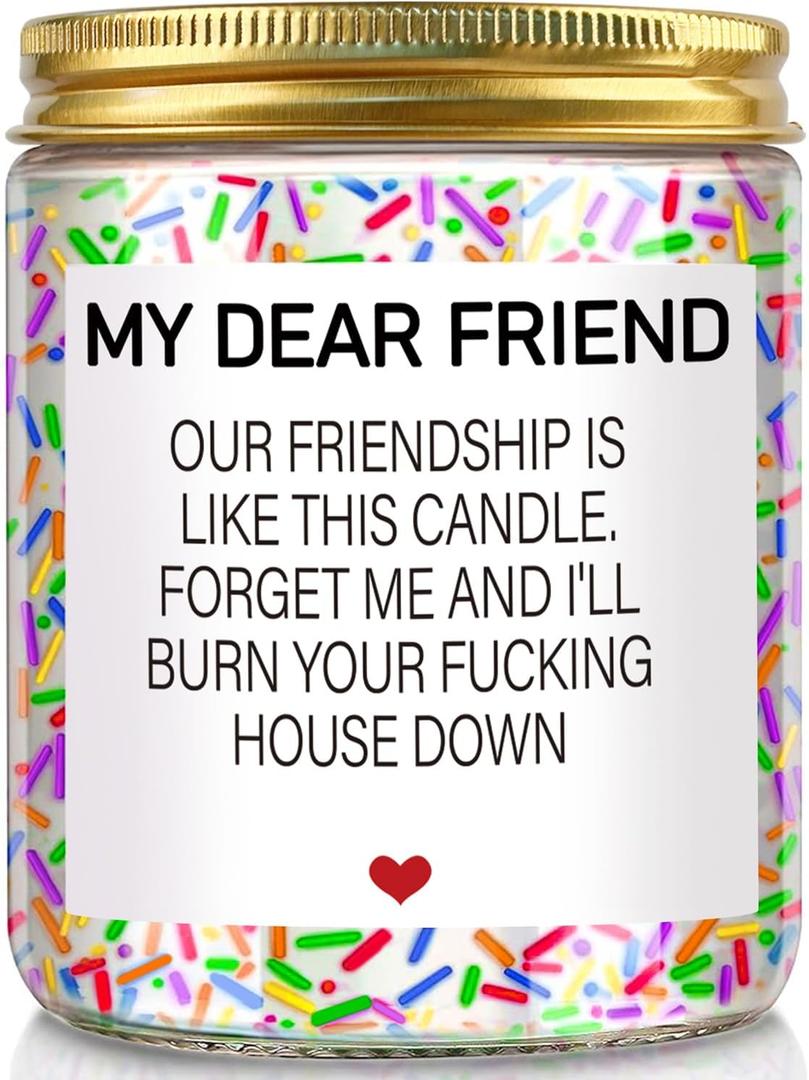 Birthday Gifts for Women Men, Funny Happy Birthday Candle, Best Friend Birthday Gift Ideas, BFF Friendship Gifts for Her & Him, Sister, Female, Coworker, Girlfriend, Bestie Christmas Candles Gift s