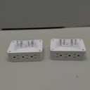 Plug in Outlet Extender,6 Grounded Outlet to The Side,Wall tap Side Access Adapter,Electrical Wall Plug,UL Listed,2 Pack