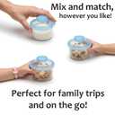 Formula Container to Go Baby Essentials, Stackable Formula Dispenser for Night Feedings, Snacks and More 2 Pack, by KiKo (Blue)