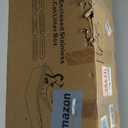 Stainless Steel Litter Box | XL Enclosed Cat Litter Boxes with Lid for Big Cats | High Sided, Anti-Urine Leakage | Non-Stick Bottom & Includes Litter Mat & Metal Scoop (Silver Gray)