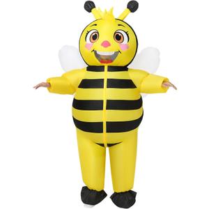 XYJKIDSES Inflatable Bee Costume for Adults, Inflatable Bee Costumes Funnny Blow Up Bumblebee for Halloween Cosplay Party & Carnival