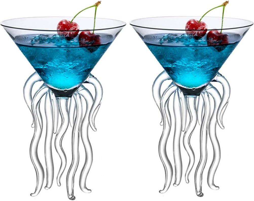 GAOGAO Octopus Cocktail Glass Creative Drinkware Bar Goblet Tools Snifters (Huge 2 Transparent)