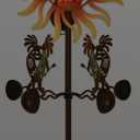 Sunset Vista Designs Southwest Wind Spinner - Solar Powered LED Lighted Yard Décor with Sensor, 42.75" Tall, Kokopelli