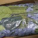8pcs Blue Hydrangea Artificial Flowers 27.60" Large Realistic Single Long Stem Faux Silk Hydrangeas Bouquets Flower Arrangements Home Office Decor Wedding Centerpieces DIY