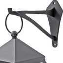 2 Piece 6" Outdoor Indoor Decorative Small Planter Lantern Hooks for Wall Hanging Windchime Hummingbird Feeder Hangers, Black