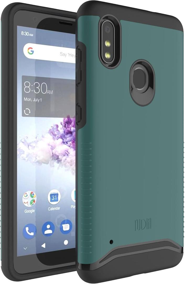TUDIA Merge [Military Grade] Designed for ZTE Blade A3Prime / ZTE Blade A3Y Case - [Does NOT FIT GABB Phone 4] Shockproof Rugged Slim Dual Layer Heavy Duty Cases for Z5157V - Hunter Green