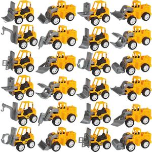 OJYUDD 24 Pcs Mini Construction Vehicles,Pull Back Engineering Vehicles,Play Figure Vehicles Toys for Birthday Party Favors,Gifts,Rewards