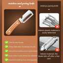 MultiFunctional Vegetable Peeler for KitchenMultifunctional Vegetable Peeler with Wooden Handle and Bottle Opener2-in-1 Stainless Steel Kitchen Tool for Fruit Apple Potato Pumpkin Papaya (1)