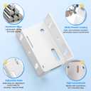 4 Pcs White Aluminum Fence Bracket for Vinyl Fencing - Heavy Duty White Vinyl Fence Bracket Fits 2.75" Rail, Ideal Replacement Parts for Plastic, PVC Holder